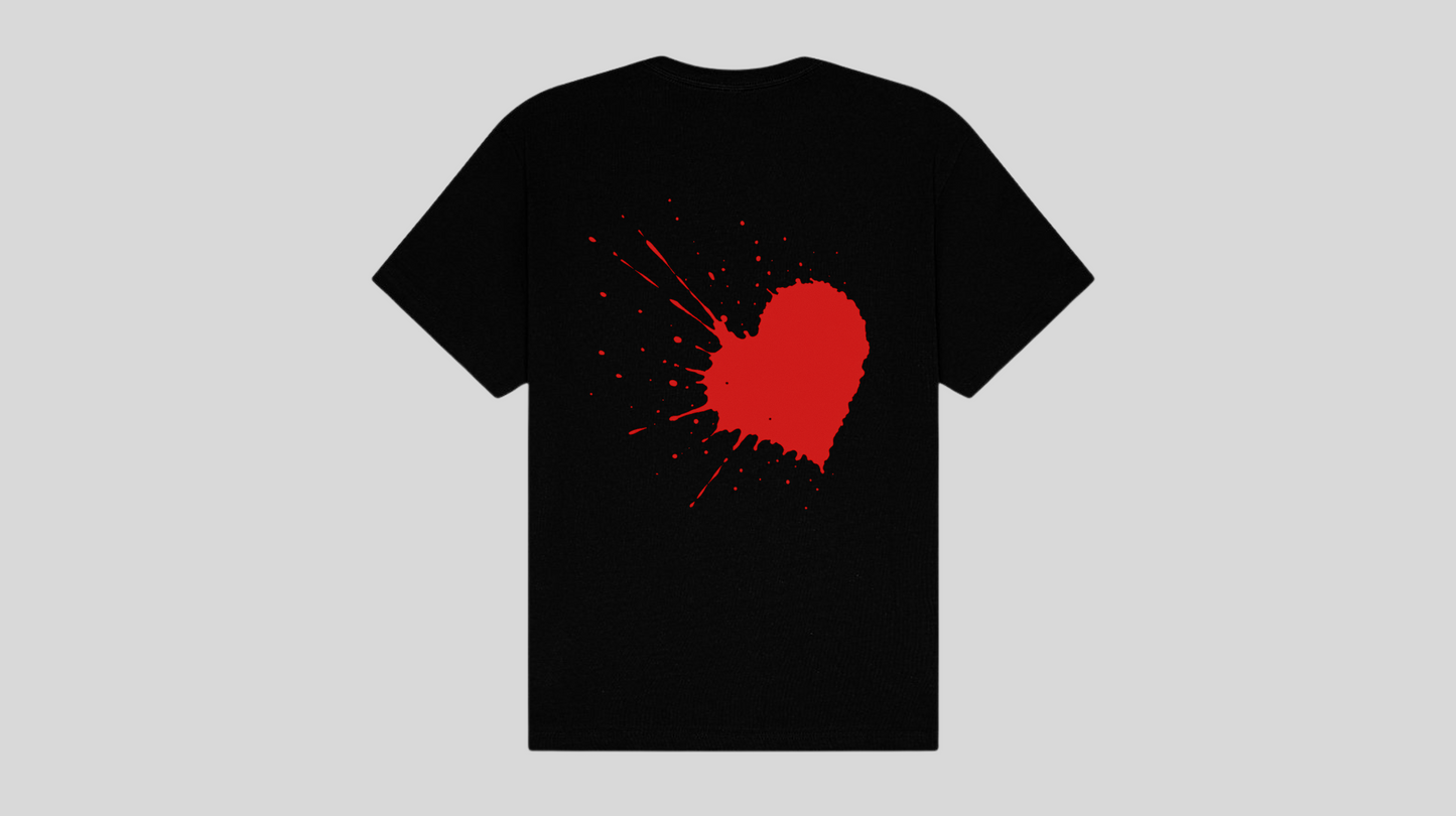 SPLATTERED HEART TEE